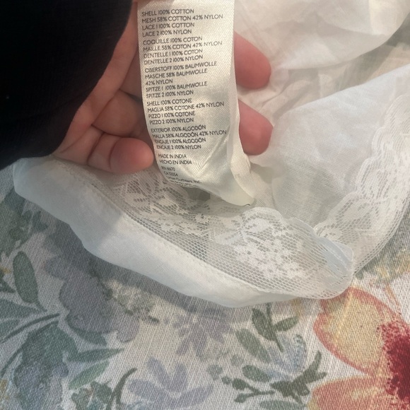 Free People White Lace Trim Blouse - Picture 10 of 10